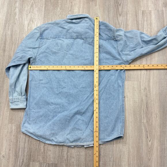 Vintage Chase Authentics Jeff Gordon Denim Shirt Men's Medium Blue Jean Nascar - Picture 7 of 8